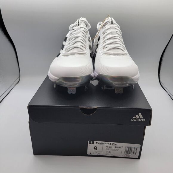 Adidas Purehustle 2 Elite Womens 9 White Softball Metal Cleats FY4393 Fast Pitch - Picture 14 of 15
